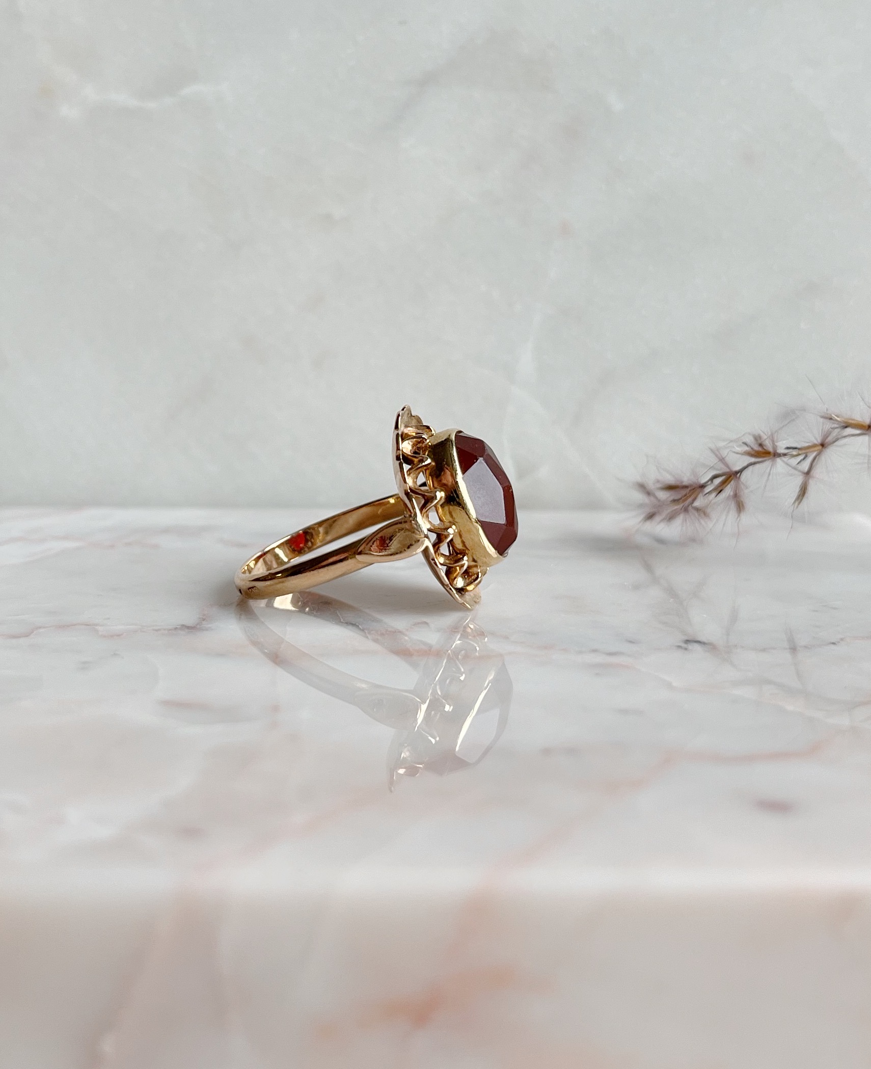 Vintage ring Carneool