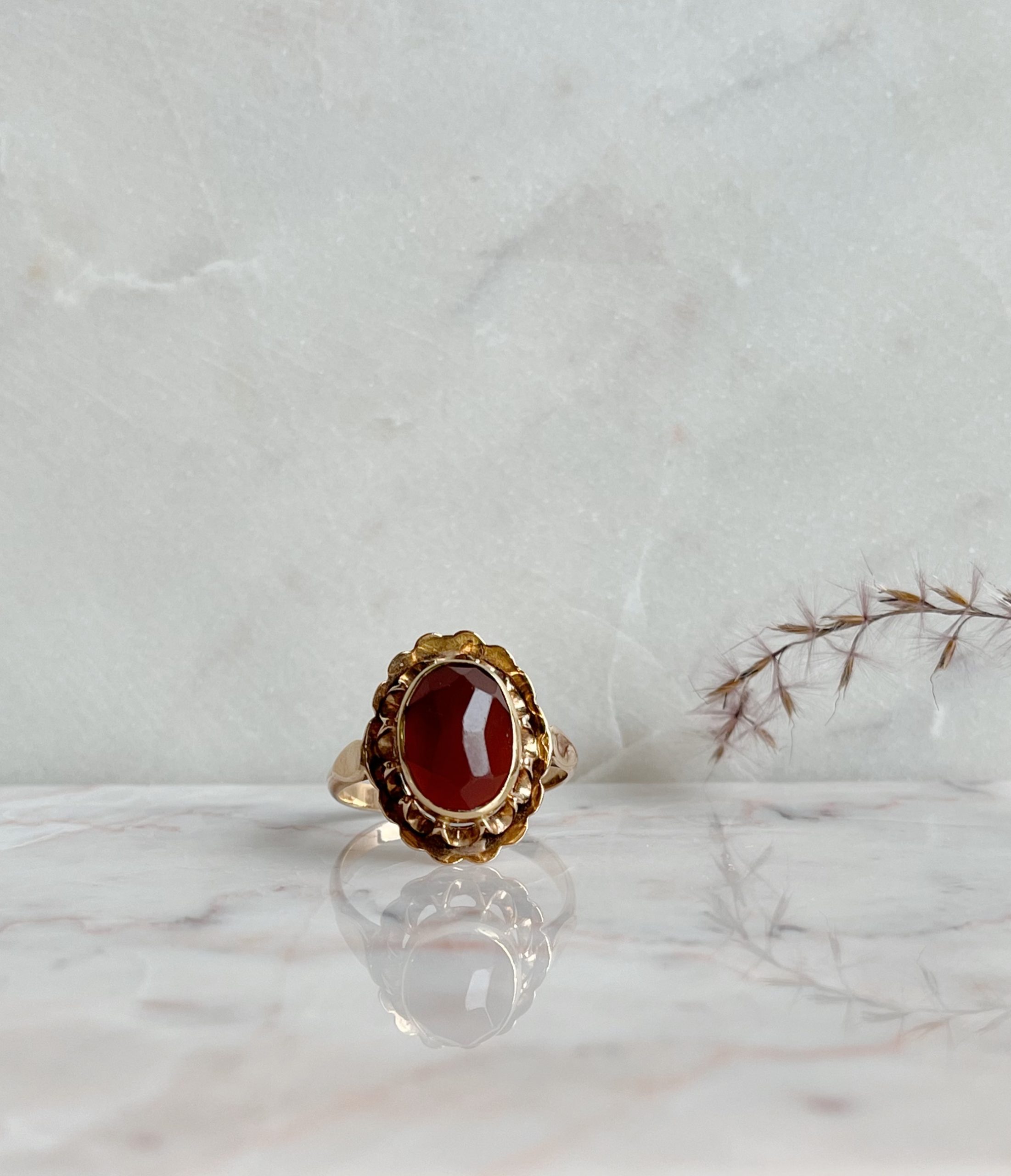 Vintage ring Carneool