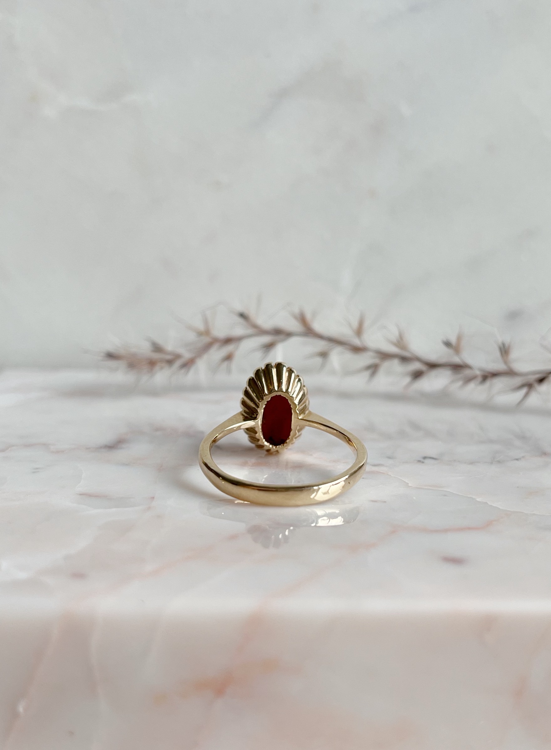 Vintage Ring Bloedkoraal