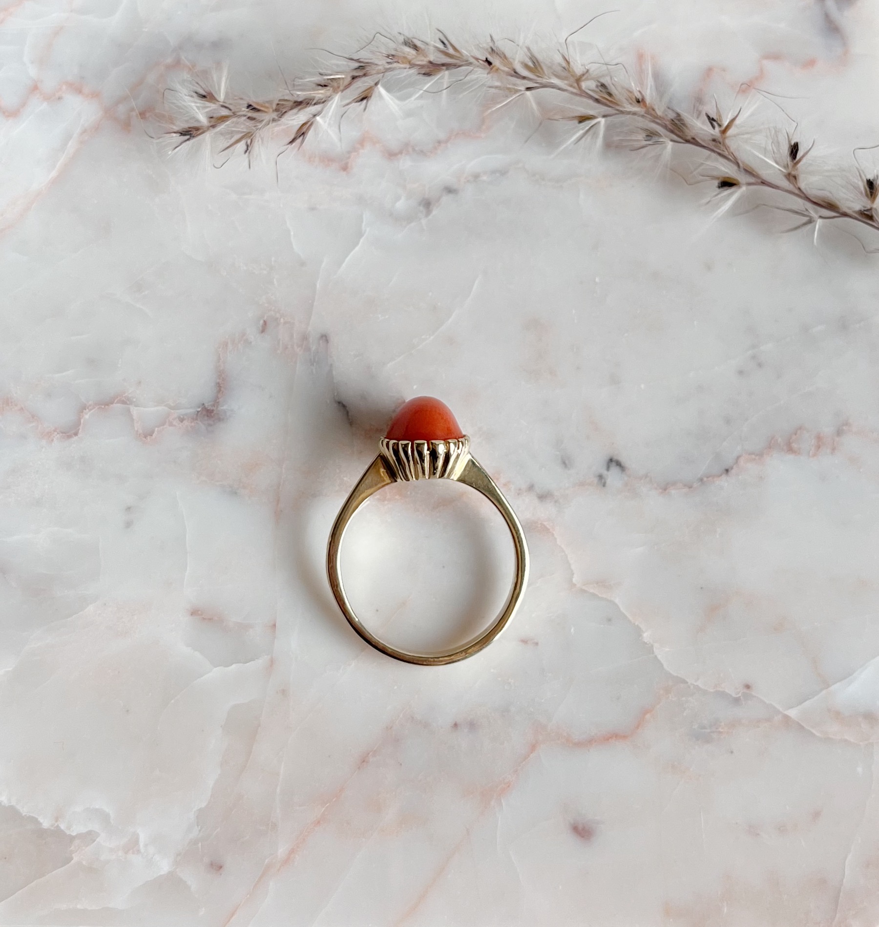 Vintage Ring Bloedkoraal