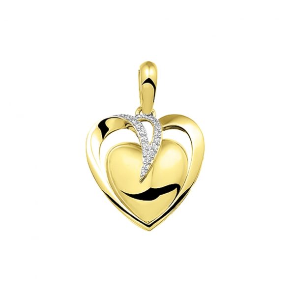 Double Heart Hidden Ash Pendant
